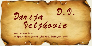 Darija Veljković vizit kartica